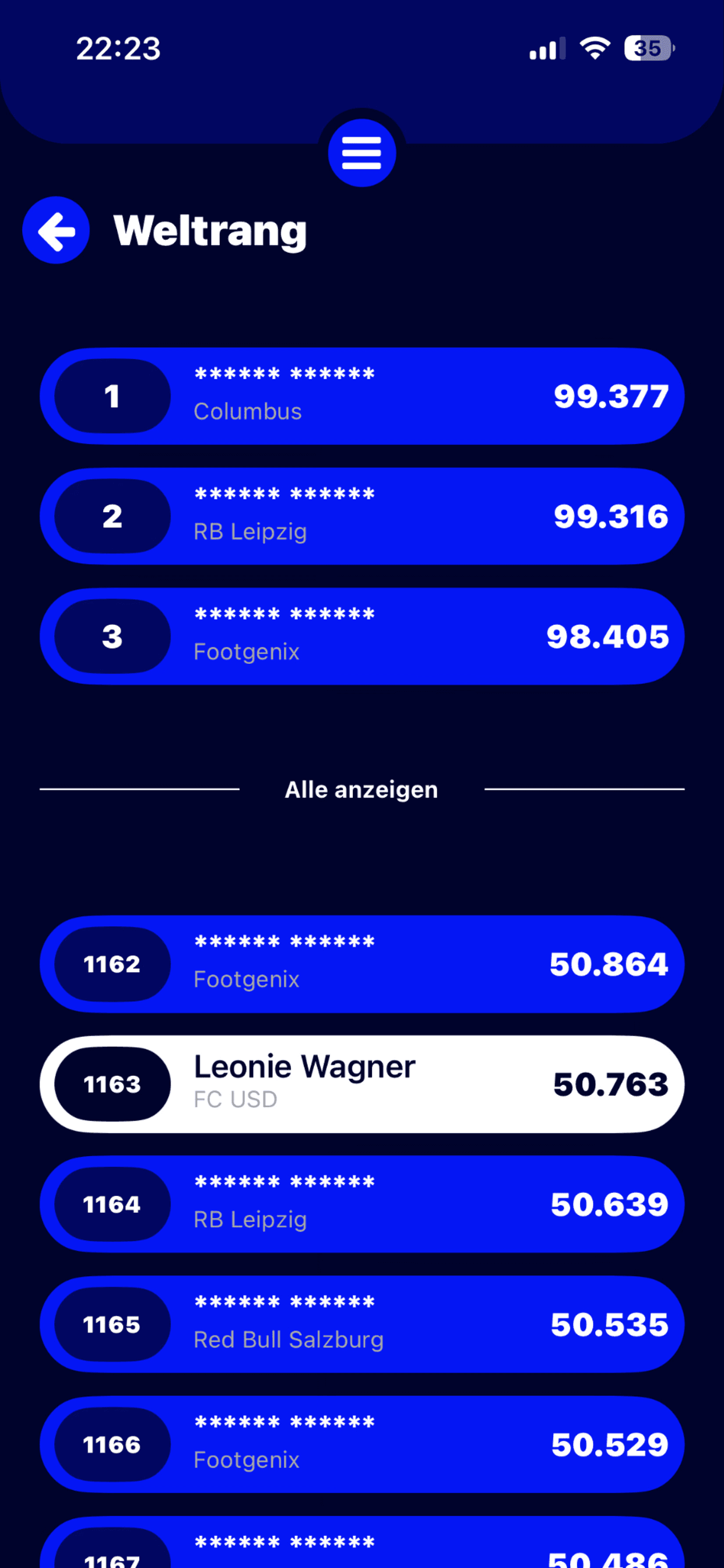 SoccerBot360 Player App Screenshot 2