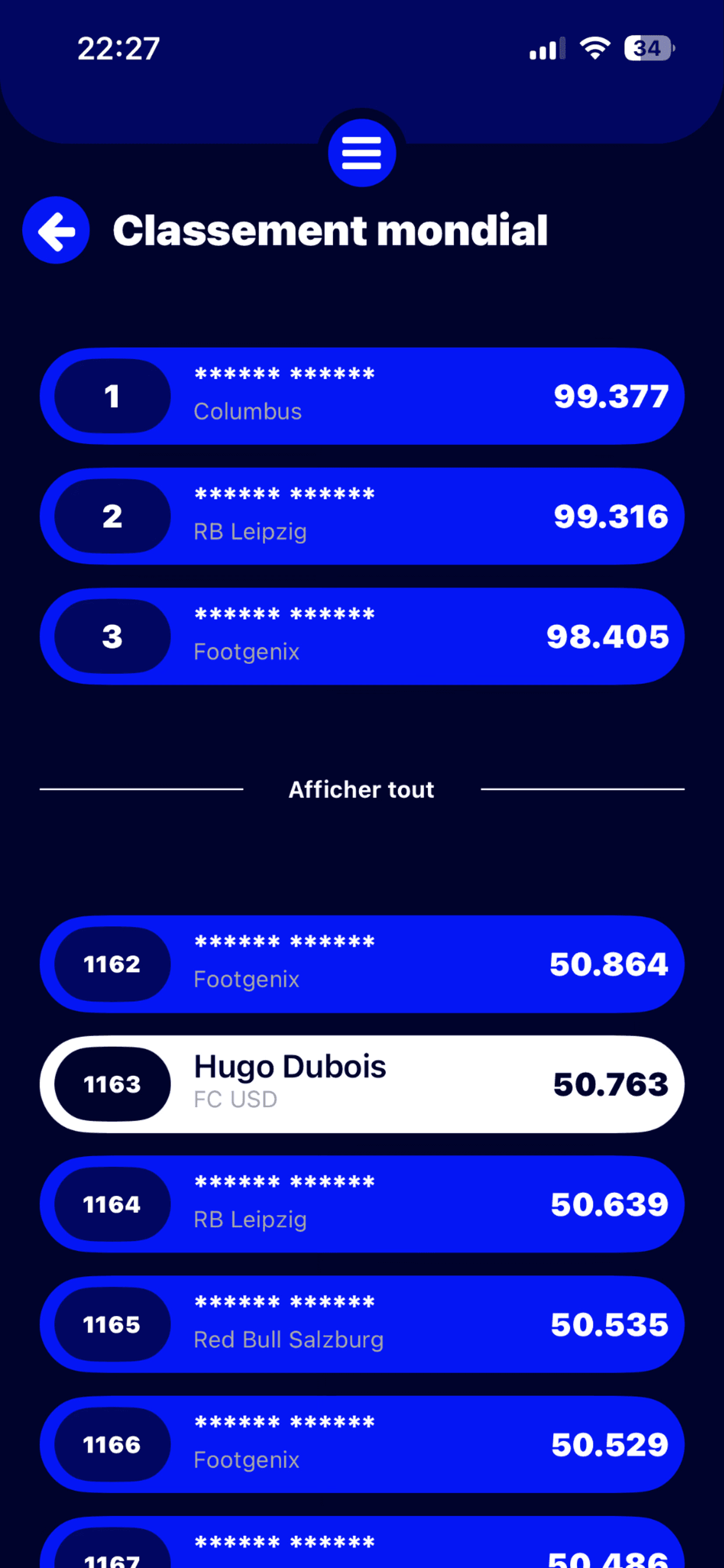 Capture d'écran 2 de la SoccerBot360 Player App