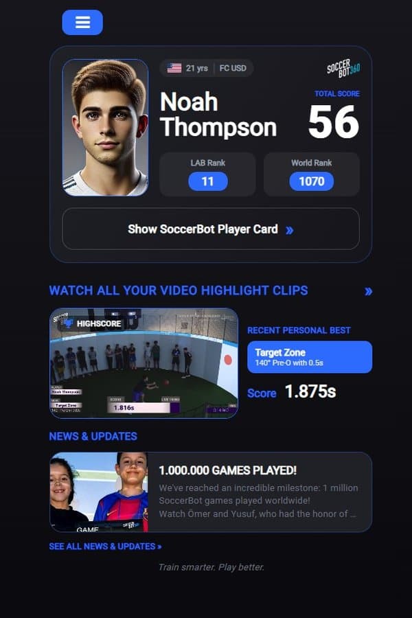 SoccerBot360 Player App — neues Design – 1