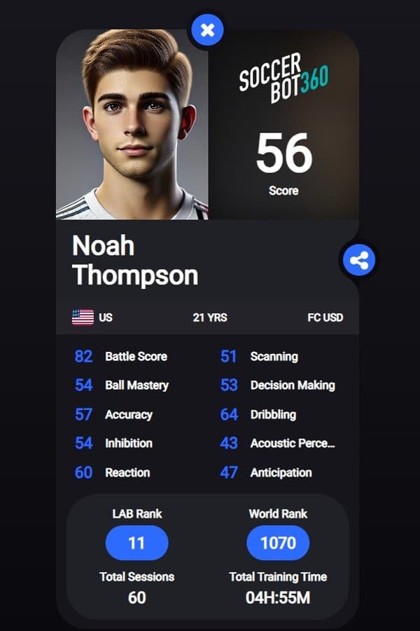 SoccerBot360 Player App — neues Design – 3