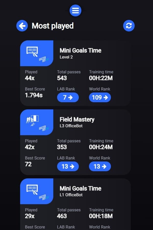 SoccerBot360 Player App — neues Design – 7